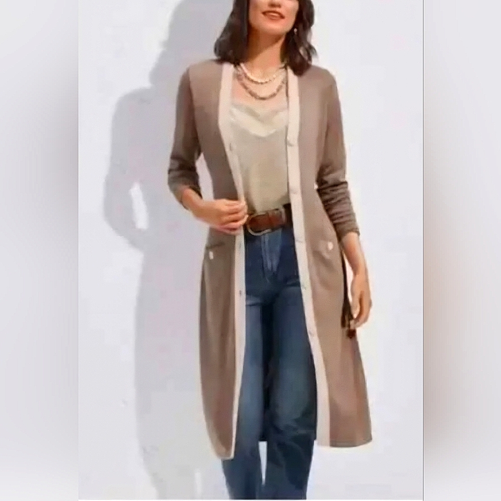 CAbi Genteel Cardigan Long Ties At Waist 6161